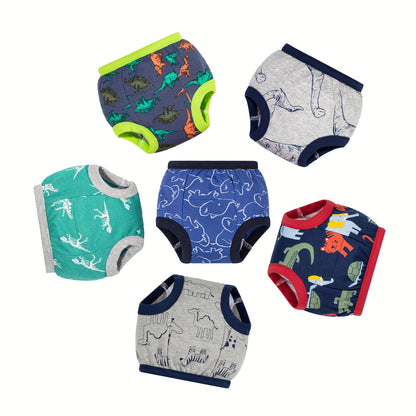 6-Pack Toddler Potty Training Pants, 100% Cotton Soft and Absorbent Training Underwear for Boys, Ages 12 Months to 5 Years