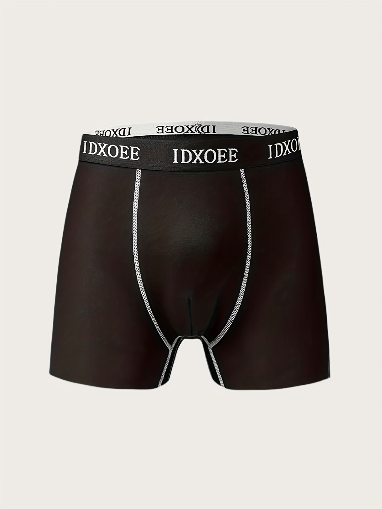 Random Color 10pcs/SET, Men'S Boxer Briefs - Breathable Athletic, High Elasticity Quick-Dry Underwear With Bold Letter Print, Glossy Knit Fabric For Gym, Casual & Casual Attire, Gym Underwear, Sporty Underwear