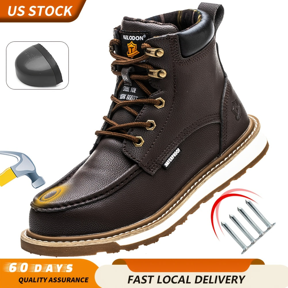 Men's Work & Safety Boots - Steel Toe Protection & Non-Slip Sole 732389