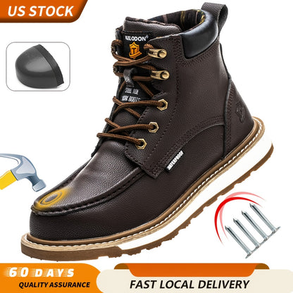 Men's Work & Safety Boots - Steel Toe Protection & Non-Slip Sole 732389