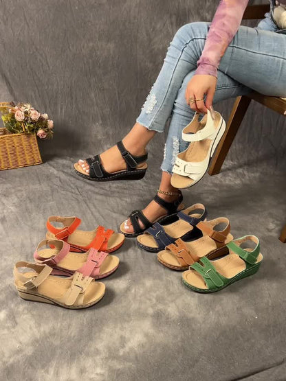 Women'S Wedge Sandals Open-Toe Style Sandals Comfortable Straps Shoes Women'S Casual Summer Sandals Ideal Choice For Shopping Dates
