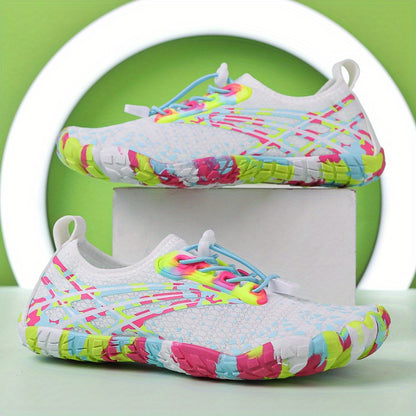 [1 Pair Quick-Dry Water Shoes] 1 Pair Unisex Quick-Dry Water Shoes, Breathable Fabric Upper, Rubber Sole, Lightweight Non-Slip Yoga Sneakers for Swimming, Sdiving, Beach, Cycling, Hiking, Home Office Use - Spring/ Fall Season