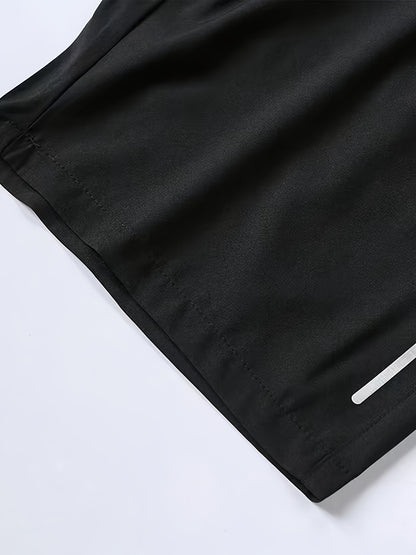 Men's 6pcs Athletic Shorts, Lightweight Quick-Dry Fitness Running Elastic Waistband Shorts with Pockets