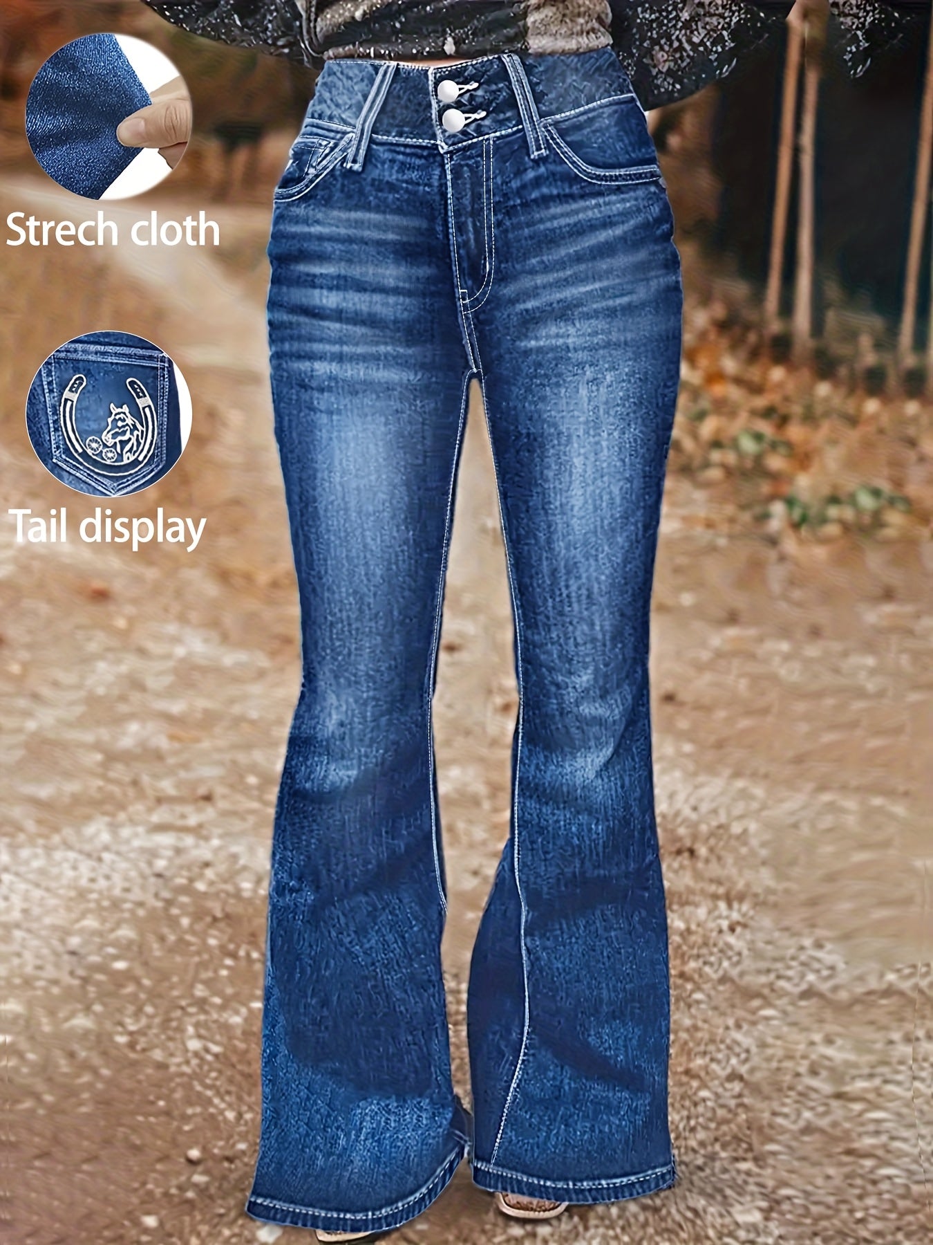 Black High-Waist Jeans - product view 34