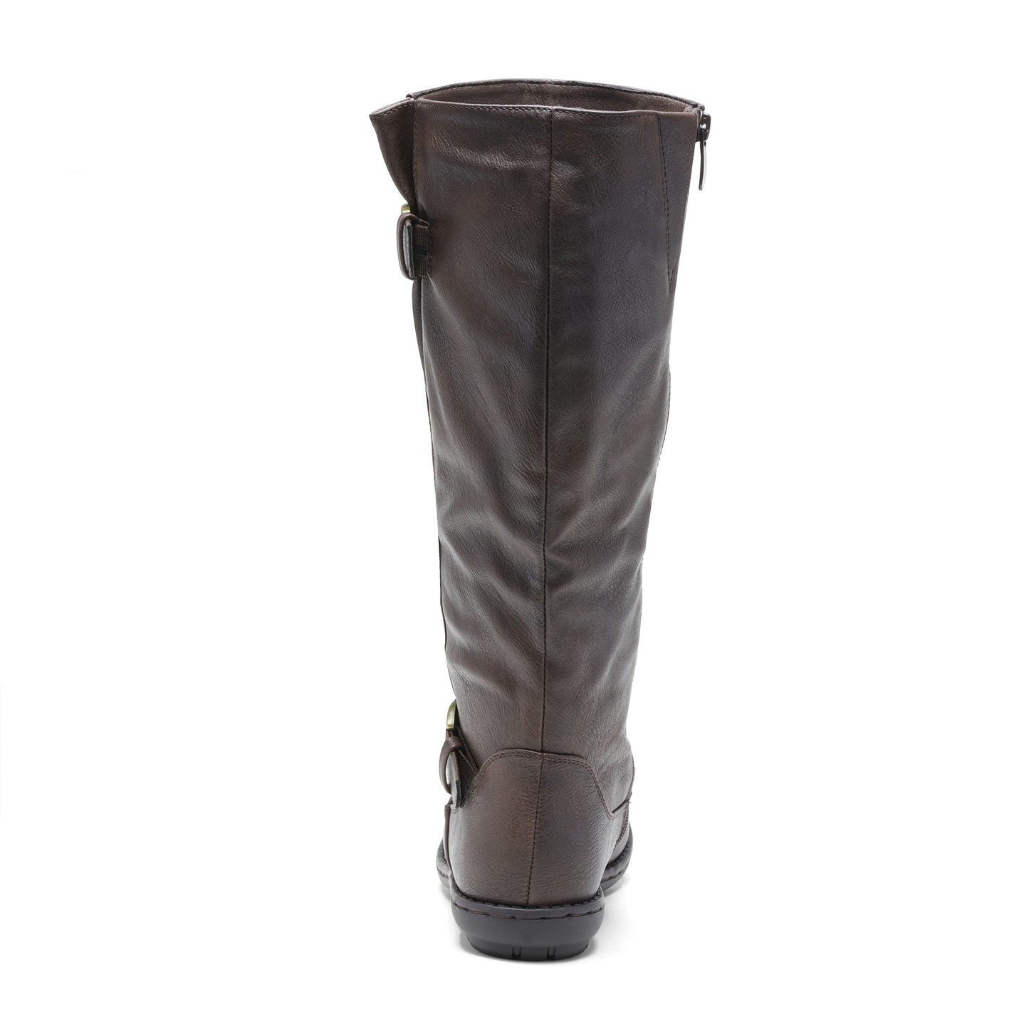 Women's Wide Calf Knee High Boots, Fashion Faux Fur-Lined Pointed Toe Side Zipper With Buckle Winter Boots Suitable for party, dance, shopping, walk, office. Perfect gift for friends, wife, sister, daughter.