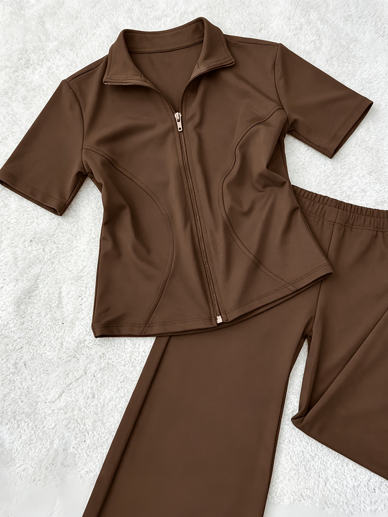 Women's Grey Polyester V-Neck Pants - product view 15