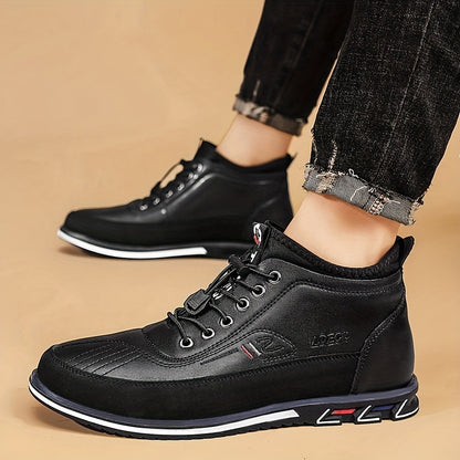 Large Men's New High Top Business Formal High Top Casual Office Professional Suit Set with Lace Up Trendy Men's Shoes