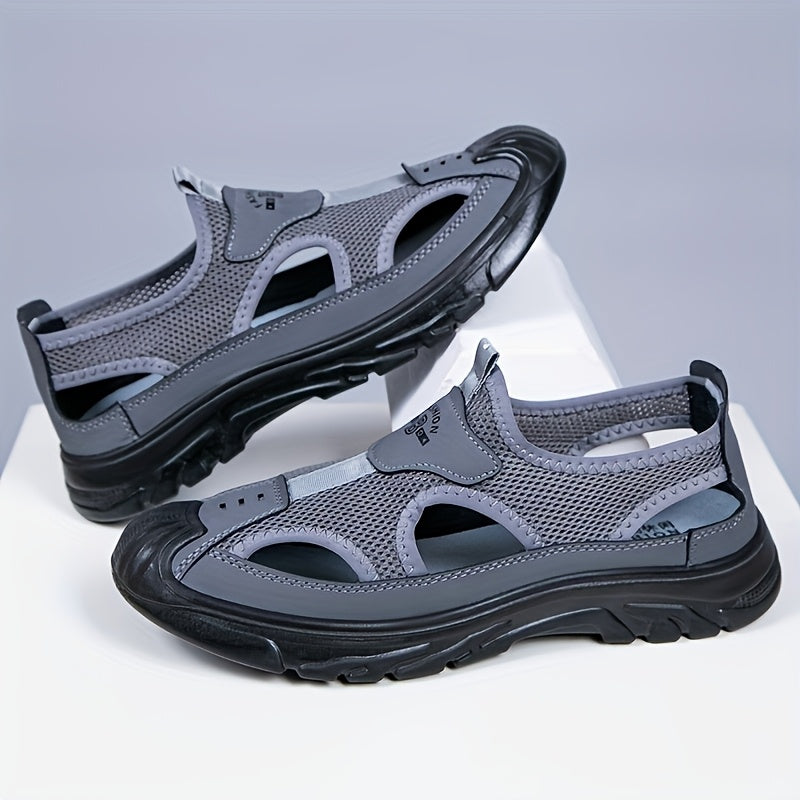 [Breathable Mesh Slip-On] Sneakers 2026 Men's New Summer Breathable Mesh Slip-On Shoes, Perfect for Driving, Outdoor Activities, And The Beach, Mens Shoes
