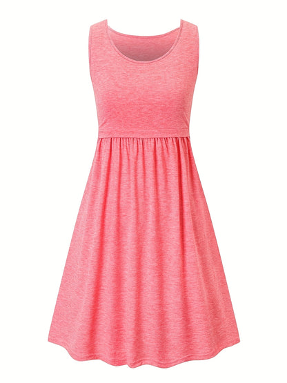 Women'S Maternity Casual Nursing Dresses Sleeveless Comfy Breastfeeding Dress