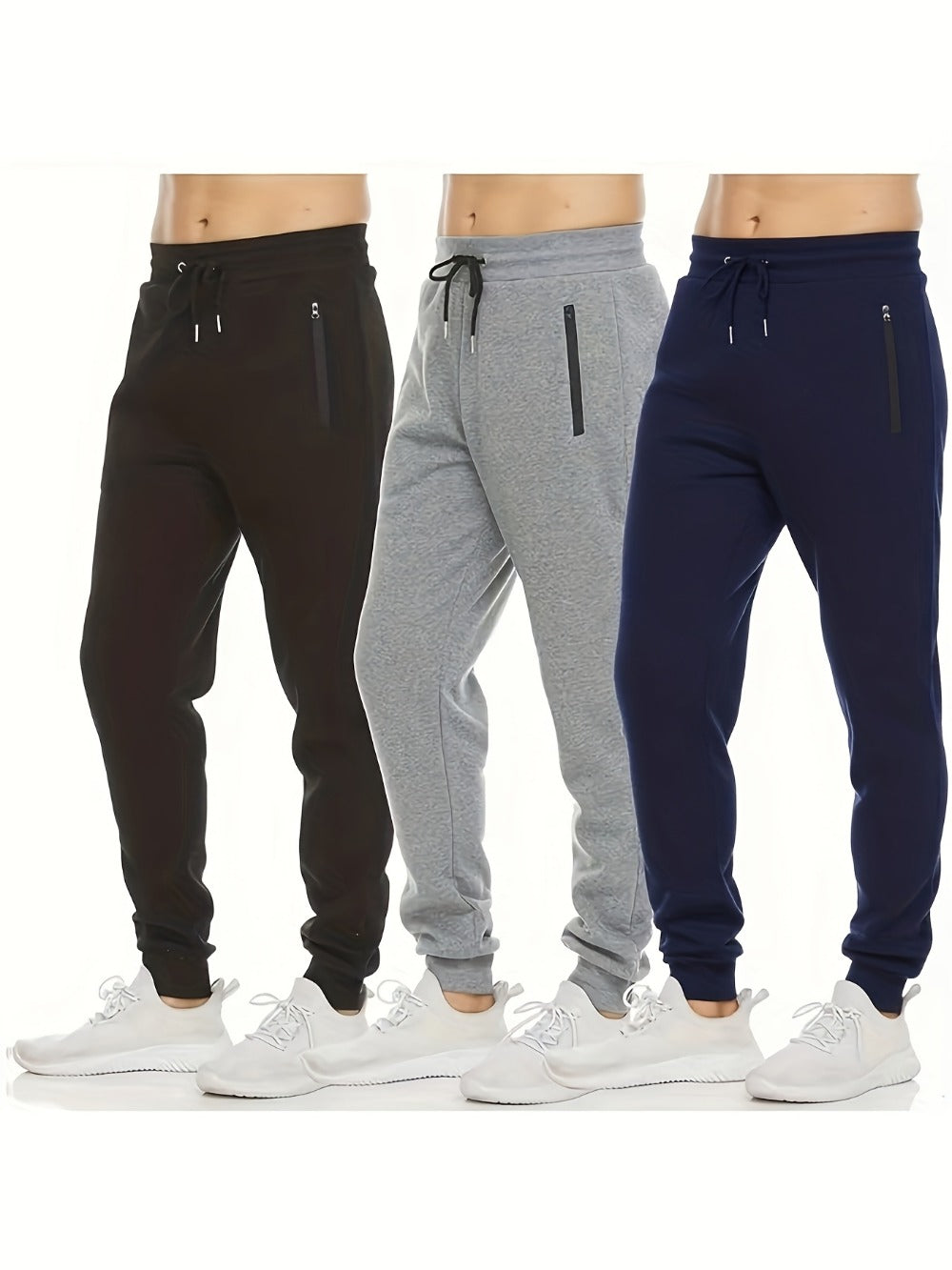 Men's Jogger Pants - Drawstring Waist With Pockets Workwear Style