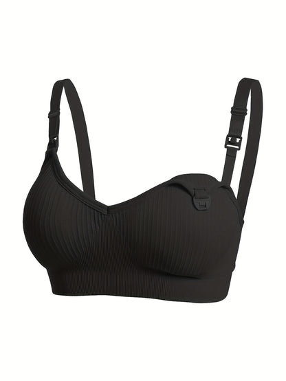 3 pcs of Pregnant Women Breastfeeding Underwear Breastfeeding Bra Open-Button Multi-Color Bra for Postpartum Comfort During Pregnancy