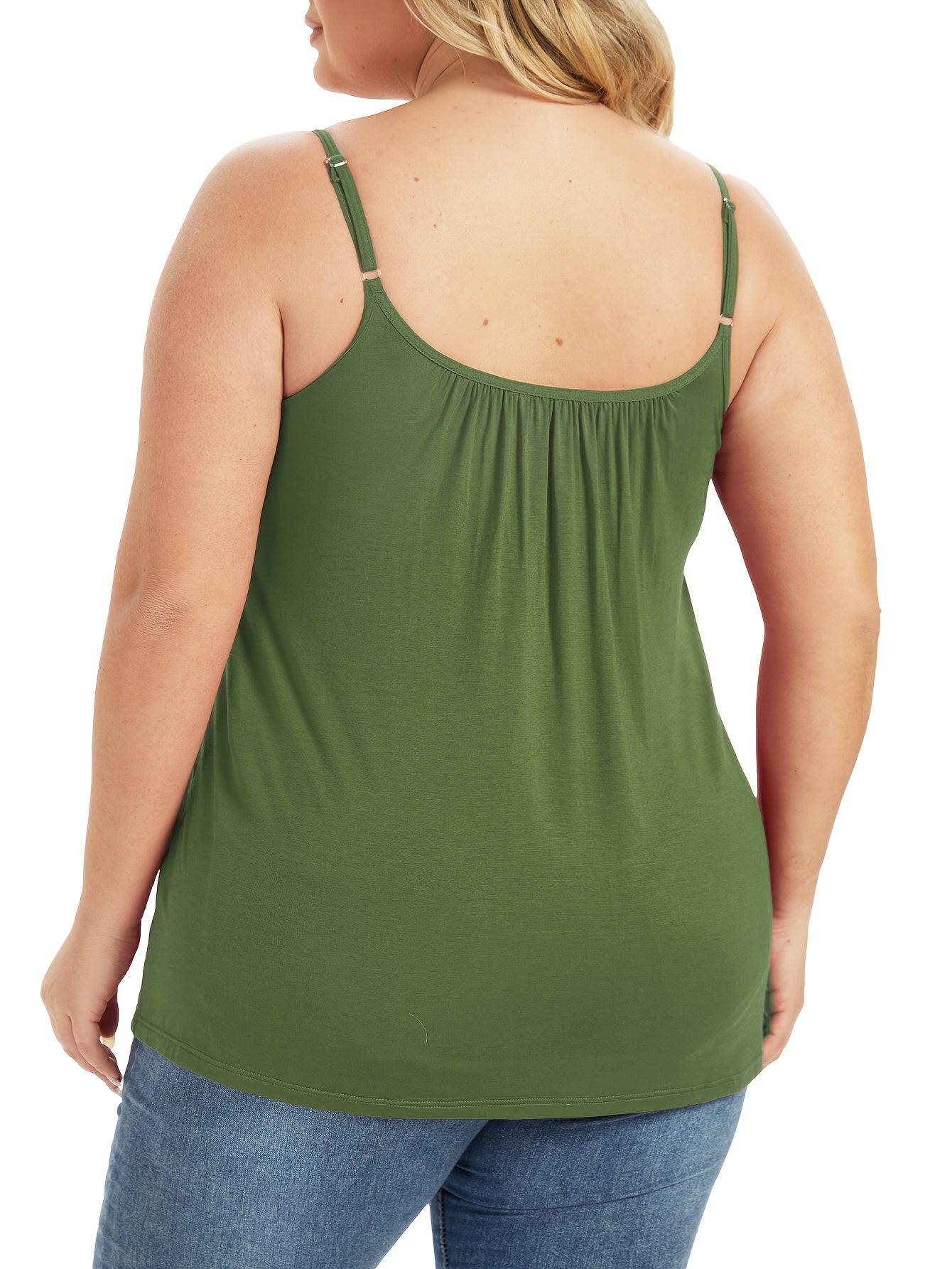 Vislivin Women'S Summer Camisole with Built-In Bra Pads, Seamless Sleeveless Design Featuring Adjustable Thin Straps, Soft And Loose Fit for Comfortable Daily Wear at Home, Available in Plus Size 4XL