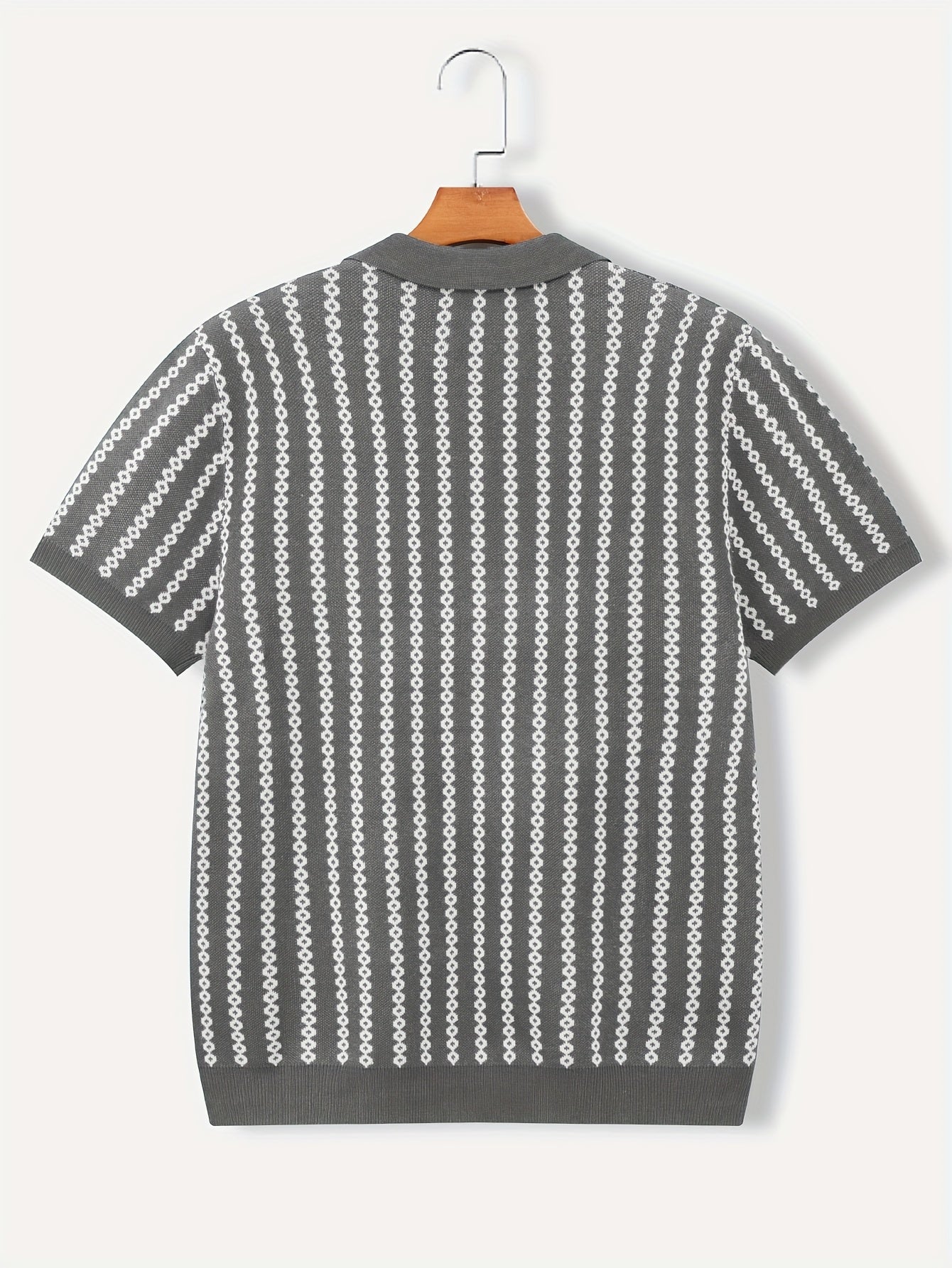 Men's Knitted Polo Top Business Leading Short Sleeve Golf Casual Polo Top