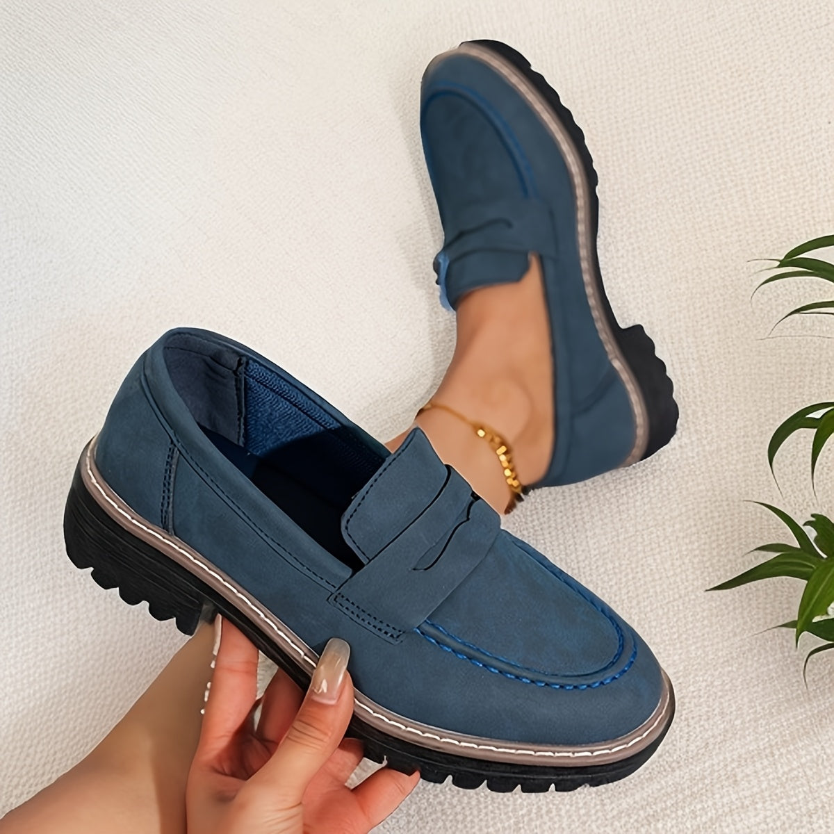 Comfortable Platform Penny Loafers for Women, Ideal for Work And Casual Wear., Women Shoes