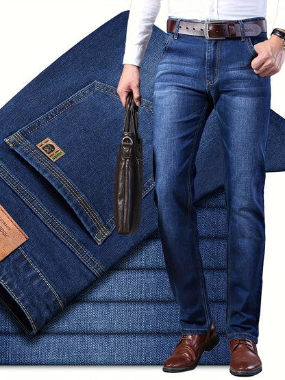 Men'S Straight Leg Jeans with a Classic Design, Perfect for Everyday Use in Any Season