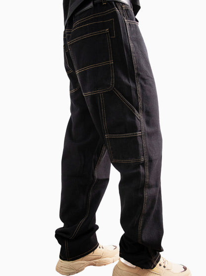 Men's Jeans West Coast Street Dance Skateboard Pants Men's Street Loose Hip Hop Oldschool Denim Pants