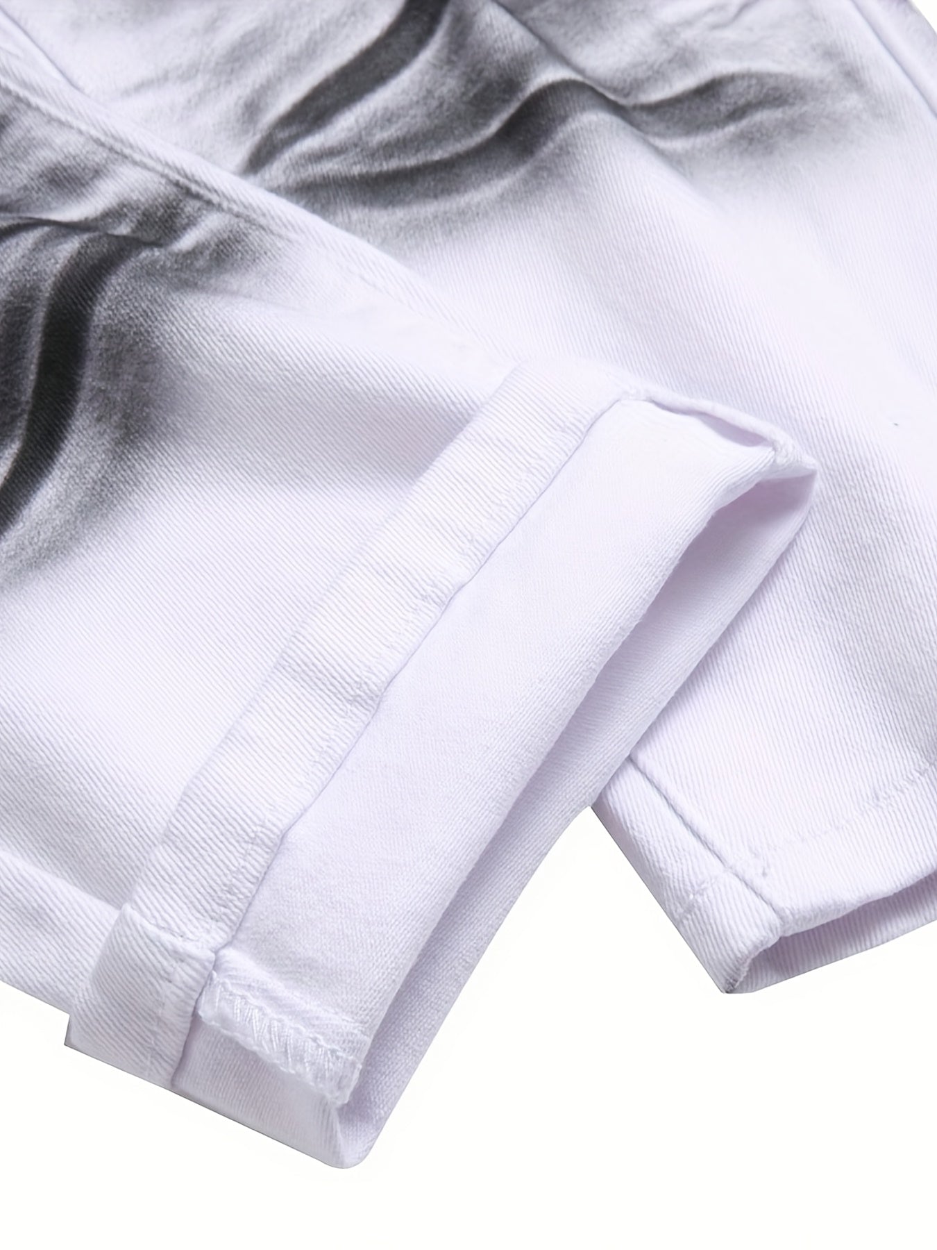 Men'S Print Jeans Stretch Casual Slim Long Casual Pants | Mid Waist, Regular Fit, Zipper Fly, All-season, Washed Detail