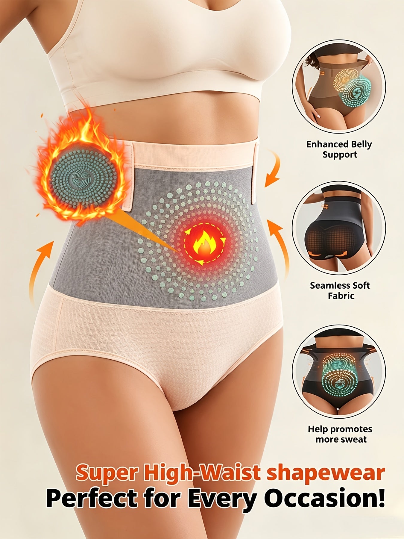 Women'S High Waist Body Shaping Panties - Push Up Buttocks, Tummy Control, Breathable Underwear With Floral & Geometric Design, Posture Correction Wear, Posture Correction Underwear | Floral Pattern Underwear Construction