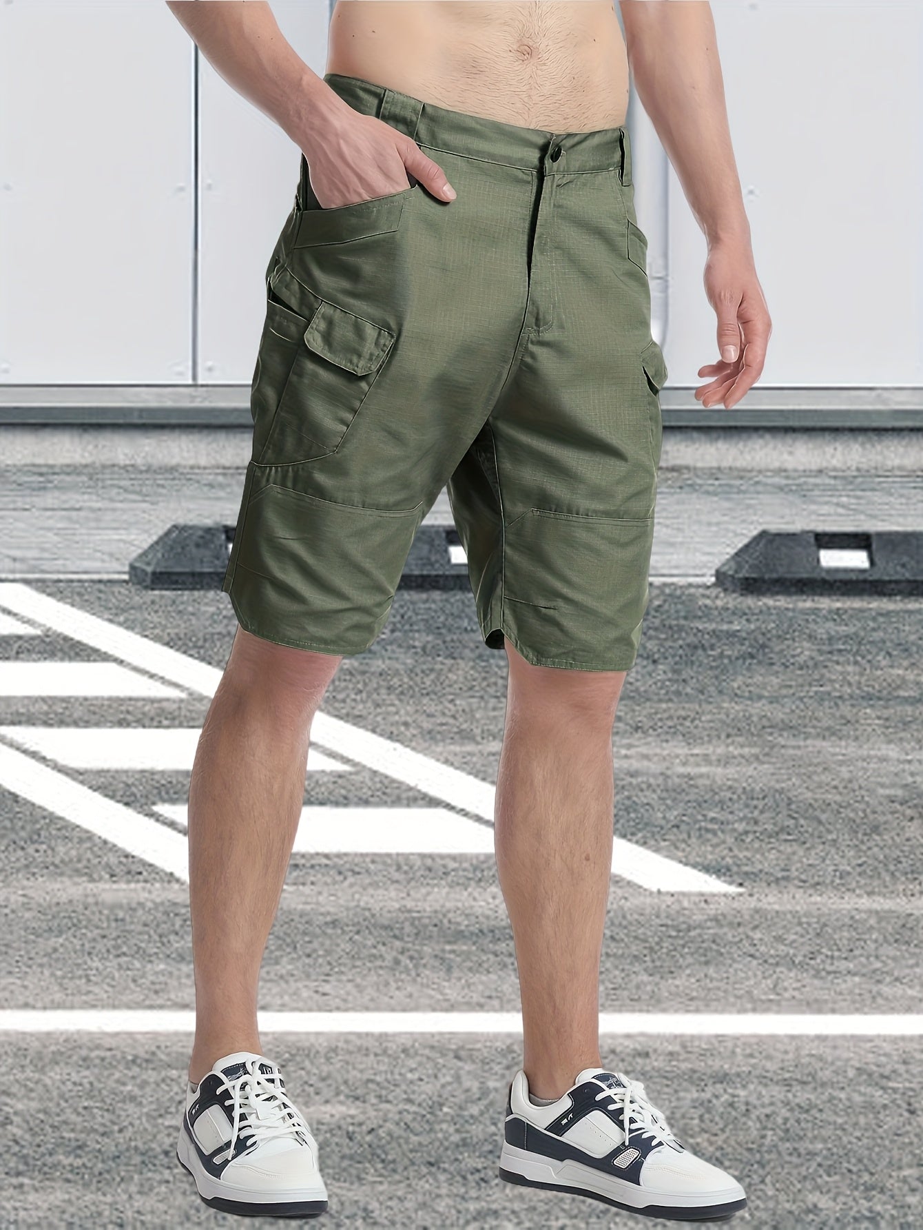 Men’s Cargo Shorts, Breathable Quick Dry Tactical Work Pants with Multi-Pocket Design