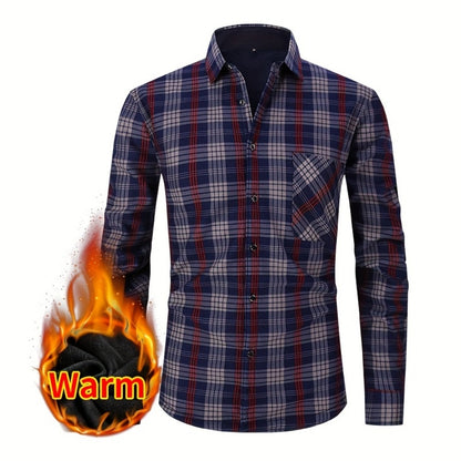 Unisex Lightweight Plaid Single-Breasted Jacket