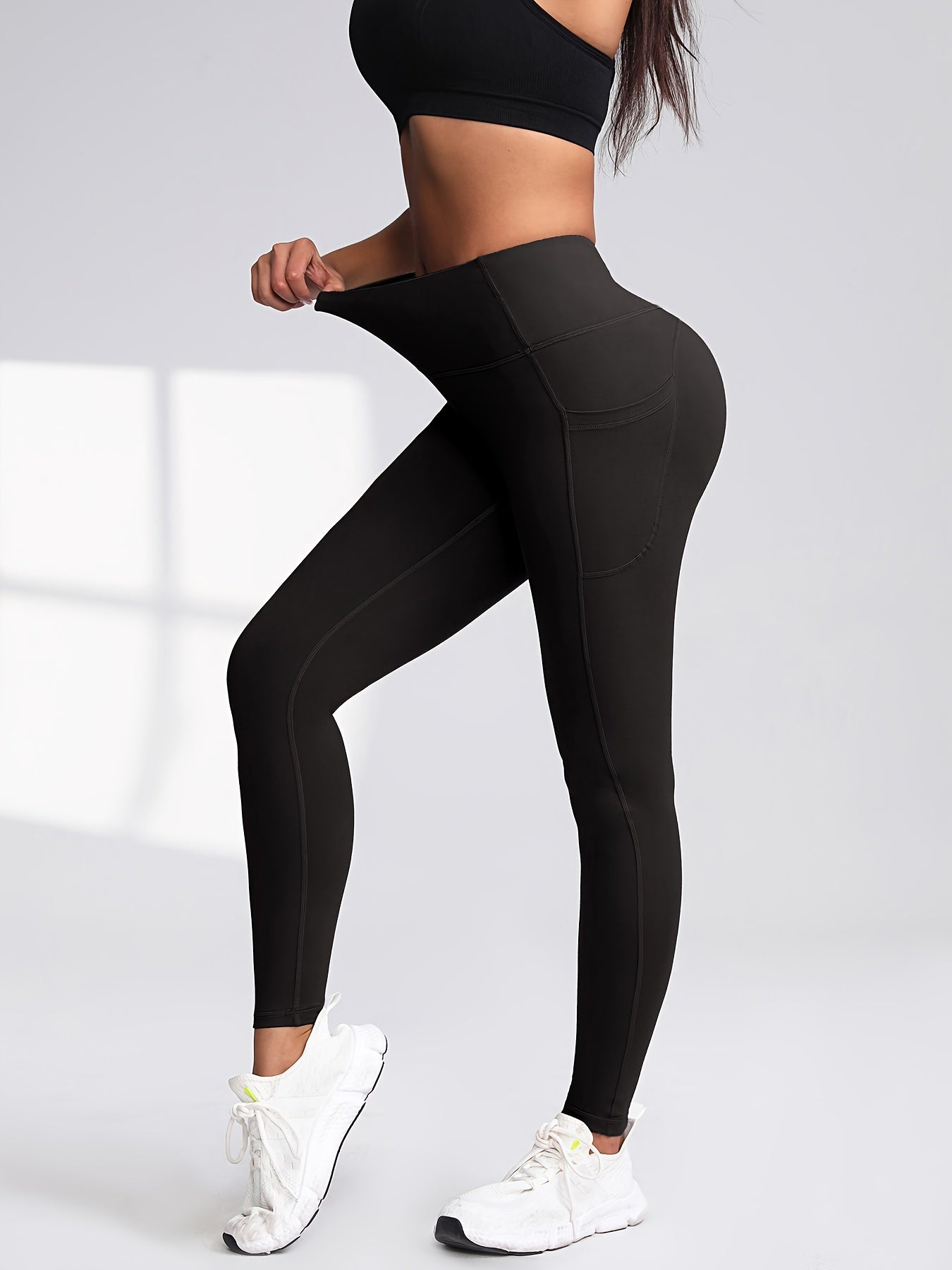 6pcs Leggings with Pockets for Women, High Waist Leggings
