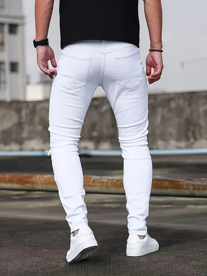 Men's Skinny Jeans - Classic Wash Patchwork