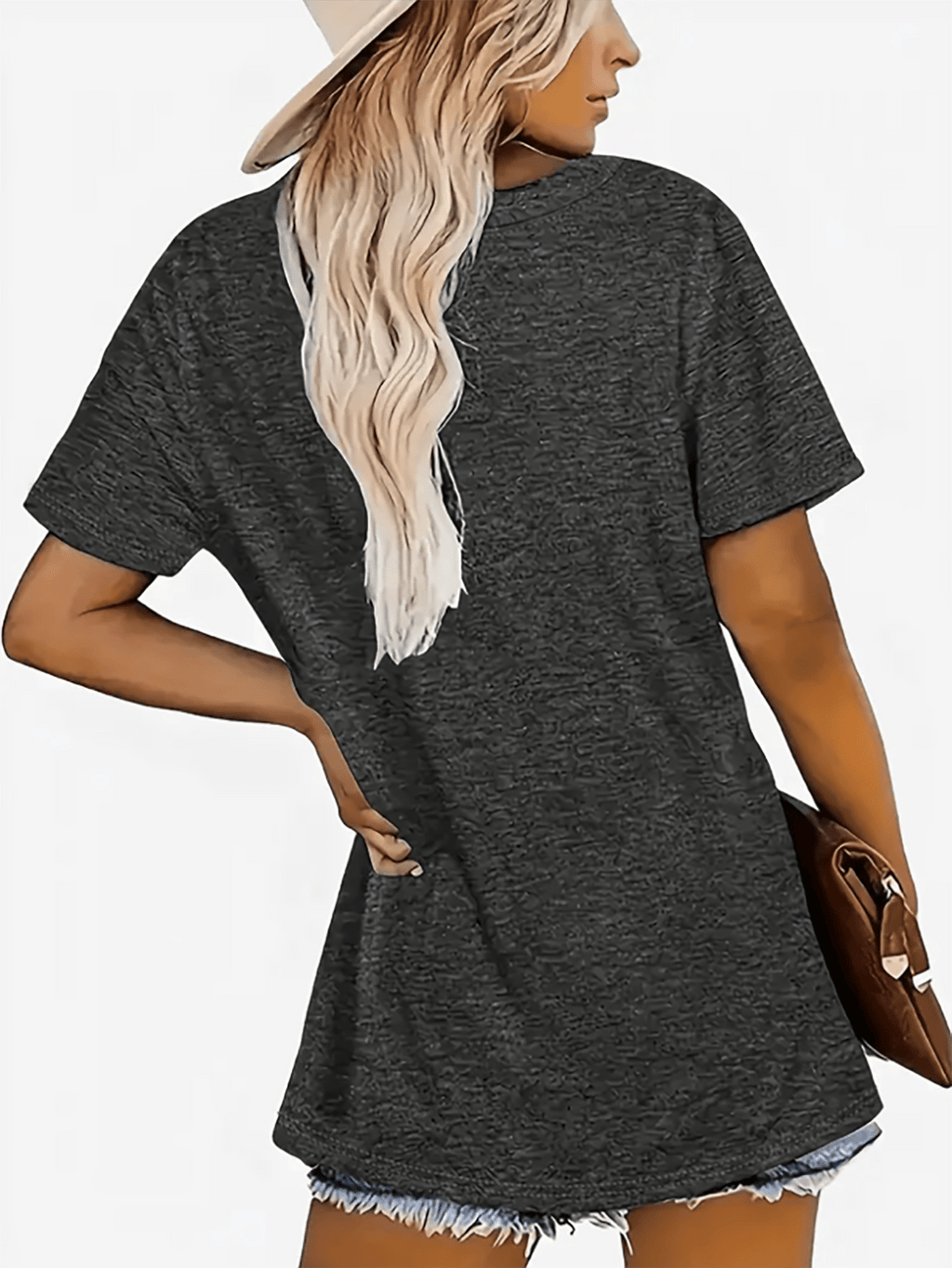 "Dragonfly" Print Pattern T-shirt, Short-sleeved V-neck Casual Top, Suitable for Summer and Spring, Women's Wear, a Great Gift for Friends and Family on Holidays