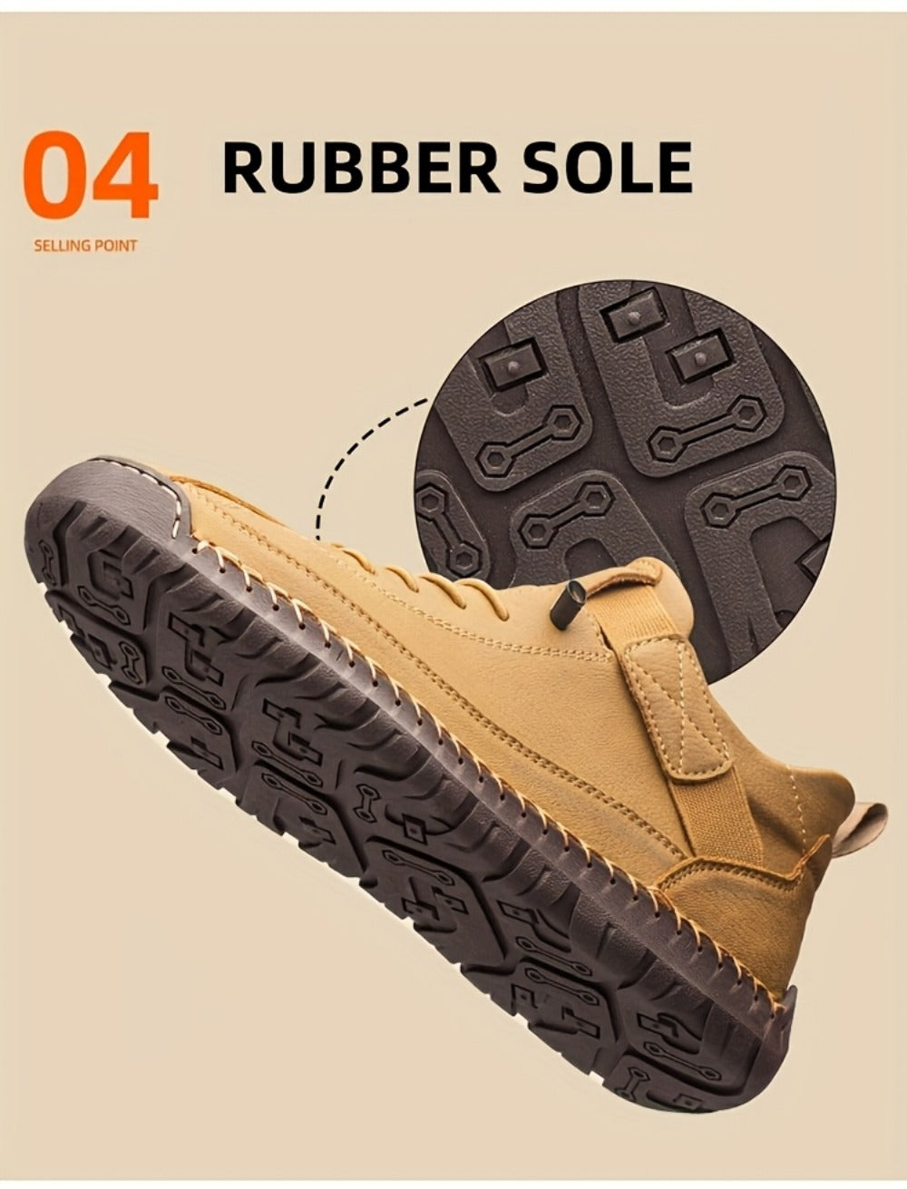 Men's High-Top Casual Ankle Boots - Elastic Closure and Rubber Sole