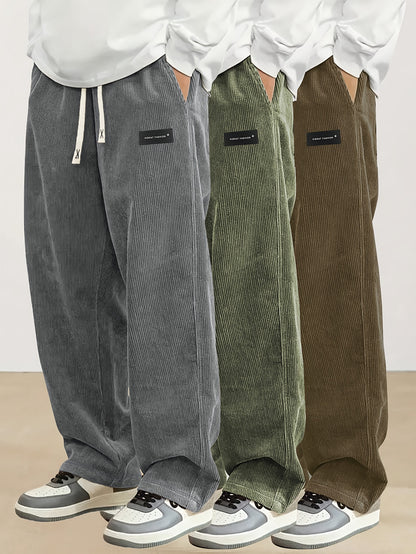 Men's Black+Black+Brown Pants - product view 49