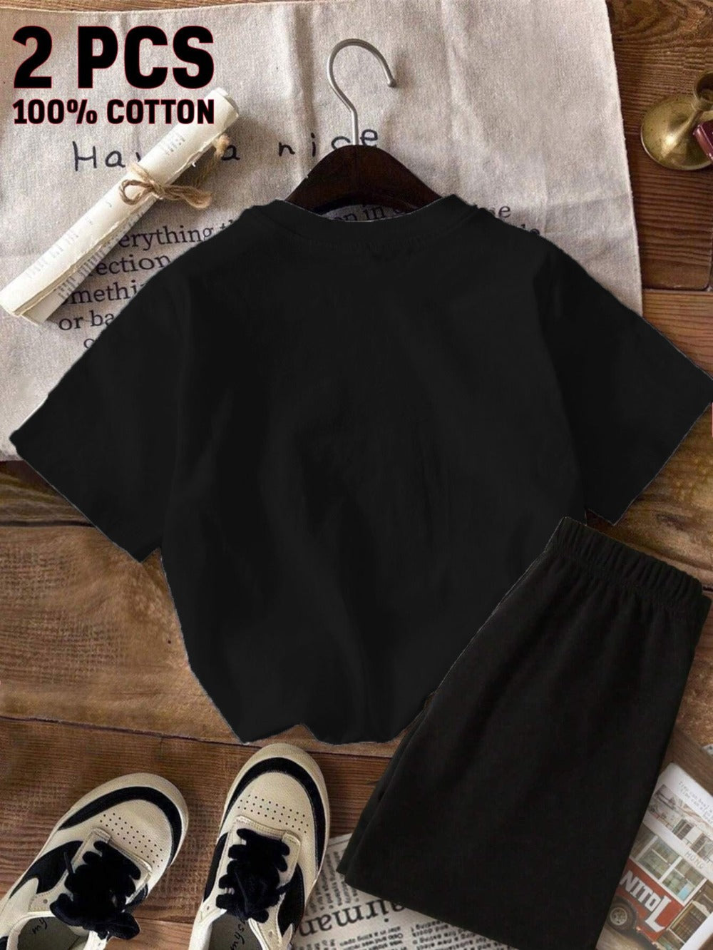 Girls' Casual Outfit Set - Short Sleeve Summer 0693