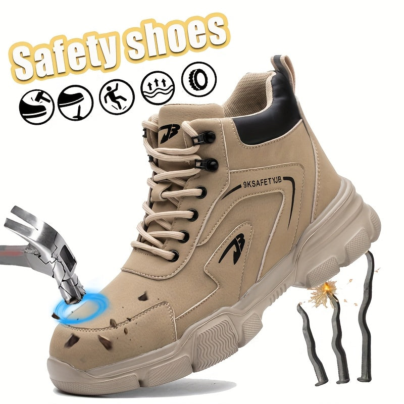 Steel Toe Shoes Puncture Proof Work Shoes Boots, Industrial And Construction Site