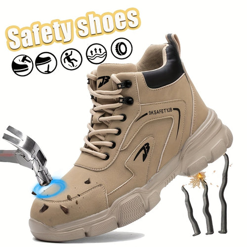 Steel Toe Shoes Puncture Proof Work Shoes Boots, Industrial And Construction Site