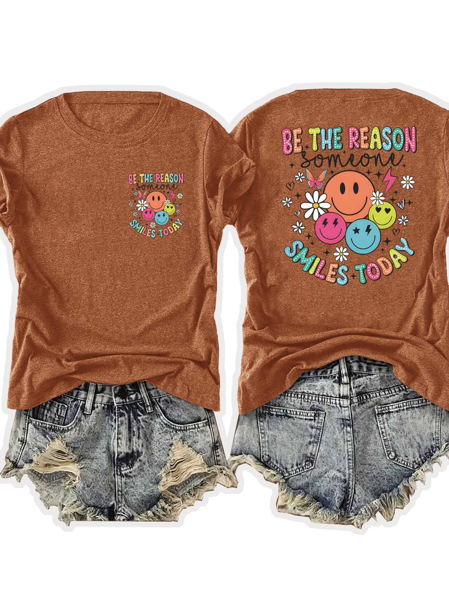 Women'S Casual Sports T-Shirt | Fun smiling Face Design, Lightweight & Breathable Fabric, Perfect For Beach And Park Outings - A Versatile And Trendy Addition To Your Wardrobe For Endless Joyful Adventures