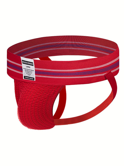 Arjen Kroos Men'S Jockstrap Athletic Support with a 3" Elastic Waistband And Ventilated Pouch, Ideal for Gym And Sports, Men'S Thong Underwear, Mankini, Papi Underwear for Men, Jock Straps for Men, Athletic Supporters for Men, Gym Jockstrap