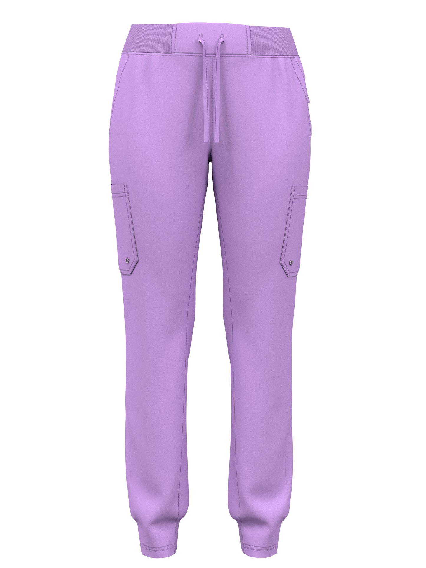 Scrub Pants for Women Jogger Pants with 5 Pockets Rib Waistaband Light Ultra Soft 4 Way Stretch 423