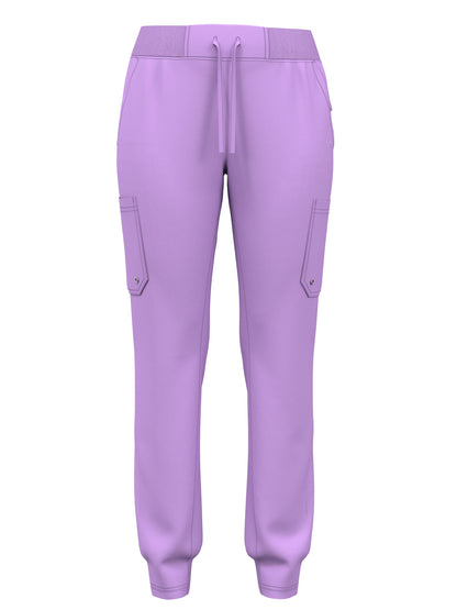 Scrub Pants for Women Jogger Pants with 5 Pockets Rib Waistaband Light Ultra Soft 4 Way Stretch 423