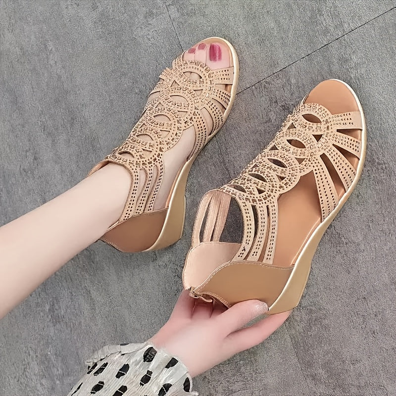[Roman Sandals For Women] Spring And Summer Sandals, Roman Sandals For Women, New Soft Sole Mom Shoes, Fashionable Outerwear Ladies' Sandals, Low Heel Women's Shoes, Women Shoes
