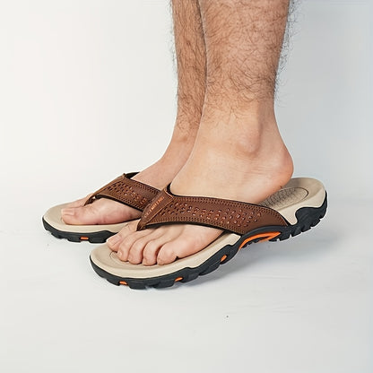 Men's Arch Support Athletic Flip Flops - Quick-Dry Non-Slip Sole, Lightweight Thong Sandals Suitable for Pool, Gym, Beach & Outdoor - Wide Strap for Stability, Year-Round Wear (Swimming,, Casual)