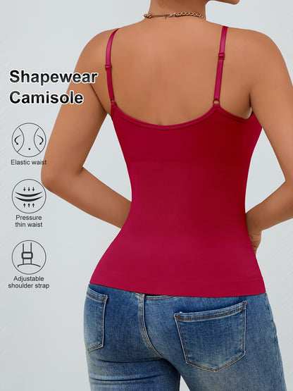 2pcs Women'S Waist Cinching Tank Top, Tight Fitting Waist Cinching Body Shaping Sleeveless Top With Adjustable Shoulder Straps, Body Shaping Tank Top