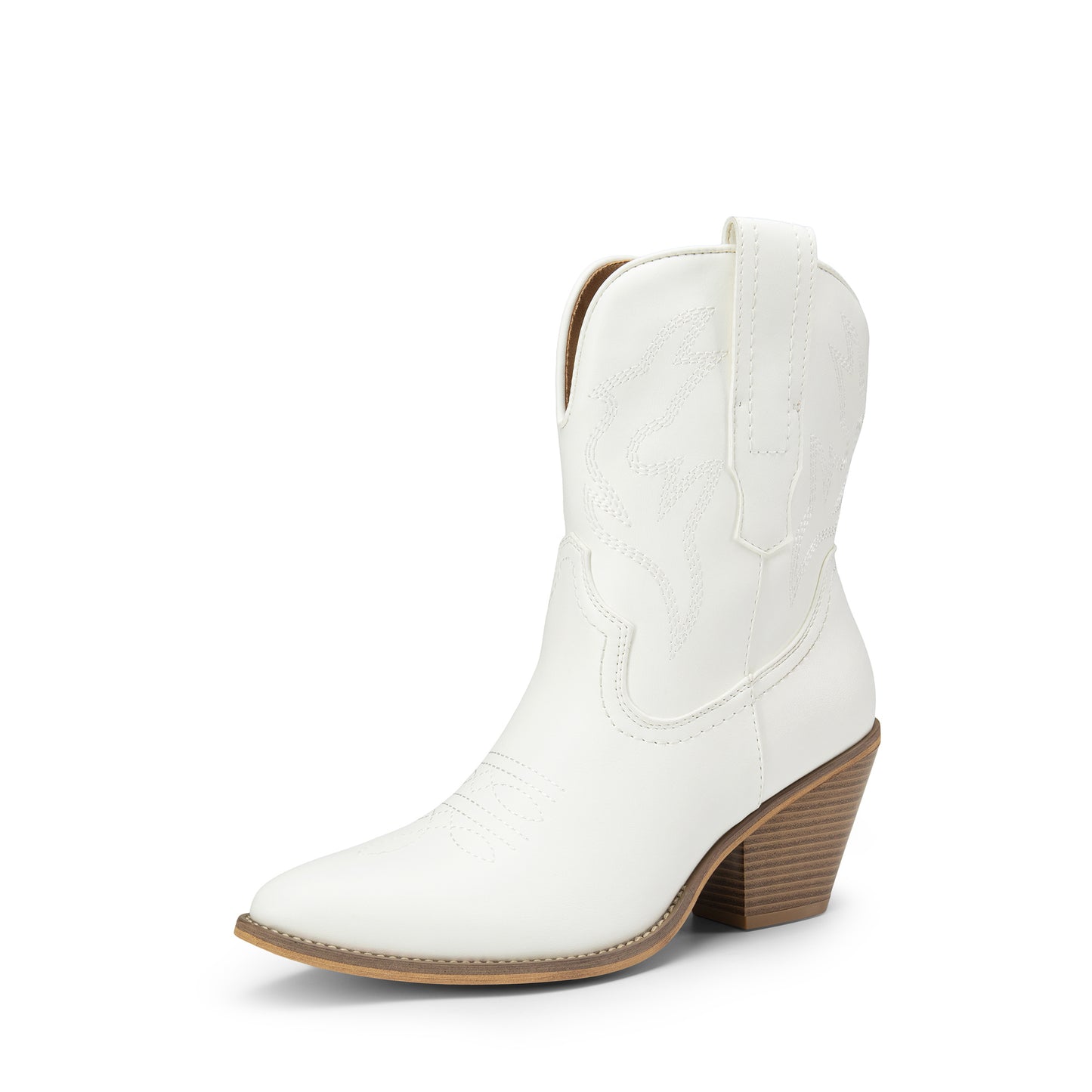 Women's Cowboy Ankle Boots, Western Booties Low Heel Pointed Toe Cowgirl Boots - Western style cowboys boots for women, for everyday wear, casual strolls, special events or any western-themed parties