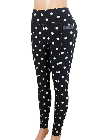 POCKETS Women's Leggings/High Waist Soft Stretch Skinny Solid Color & Printed & Tye Die Leggings for Women, Supper Soft Women's Clothing,,