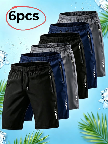 Men's 6pc Mixed Color Polyester Shorts - product view 10
