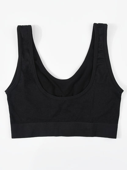 12pcs Set Of Women'S Non Padded Underwear, Comfortable Single-layer Seamless Sports Bra, Women'S Yoga Vest Style Underwear
