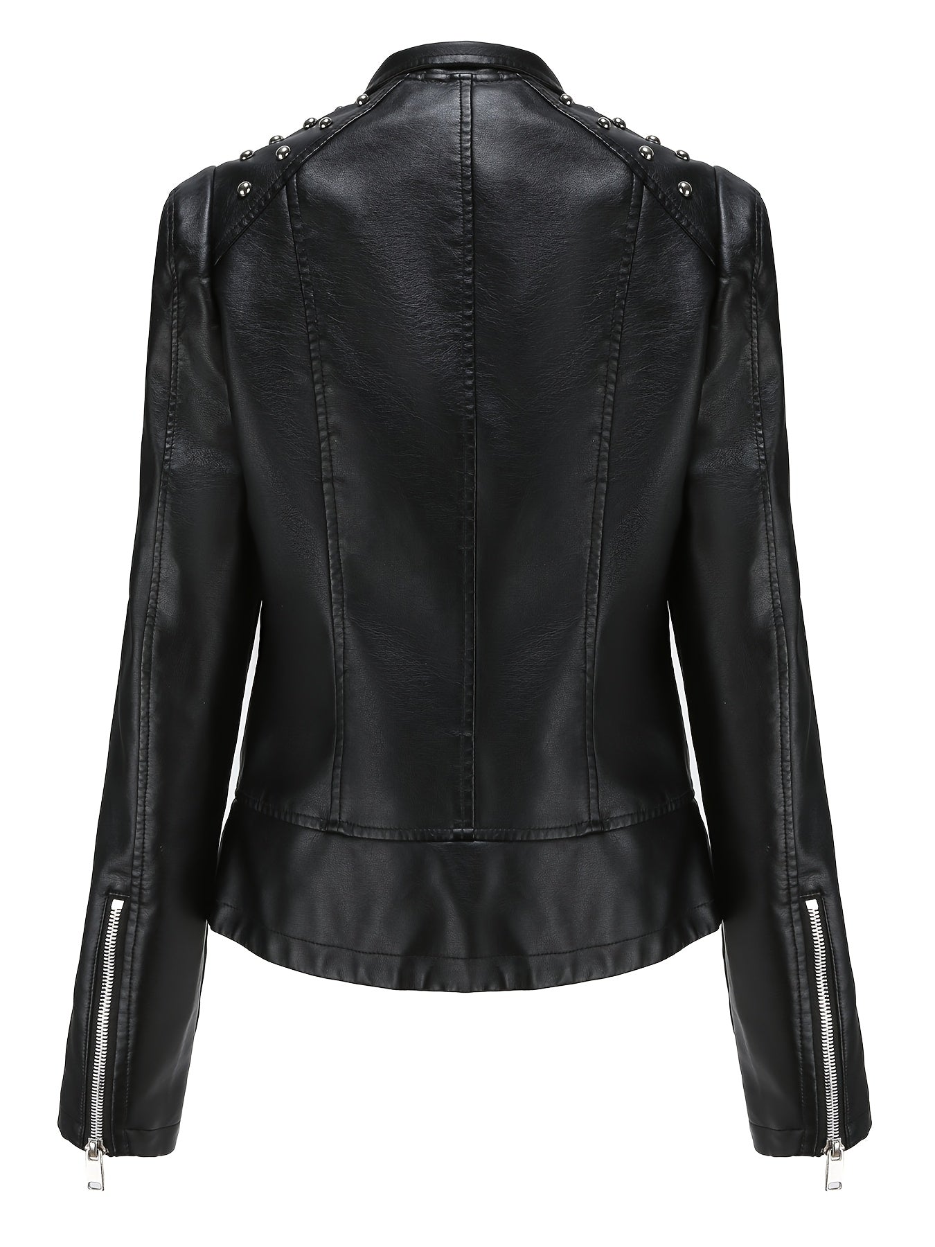 Women'S Beaded Jacket Women Long Sleeve Fashion Jacket Lapel Biker Clothing