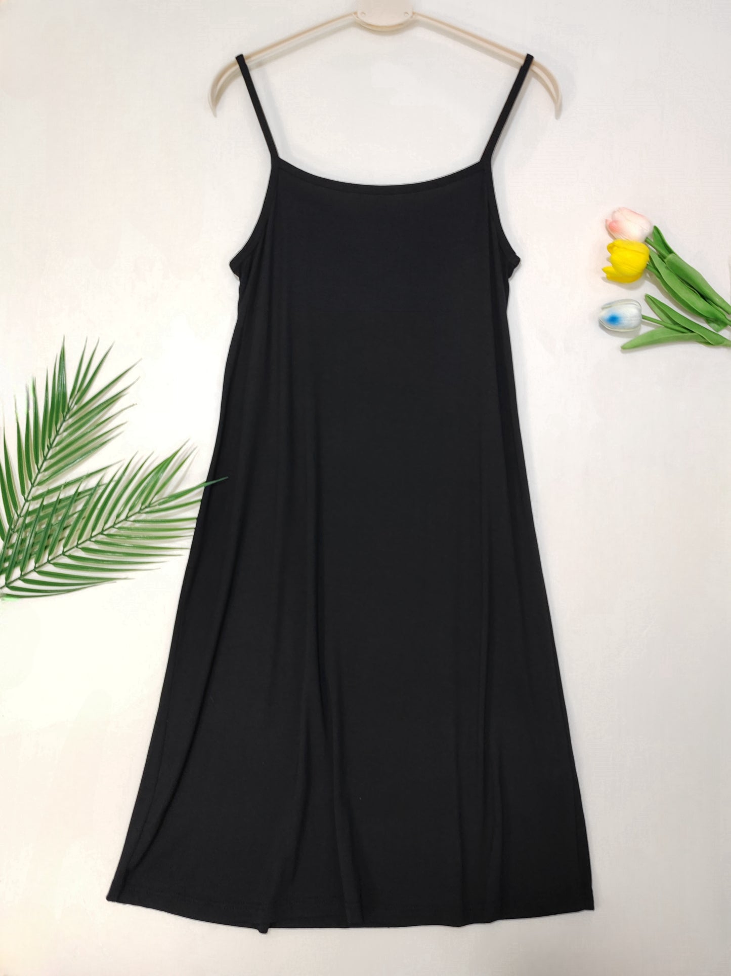 2pcs Easter Women's Basic Slip Dress, Casual Sleeveless Cami Dress for Layering Or Daily Wear, Loose Fit All-Match Soft Skin-Friendly Dress
