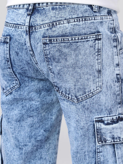 Men's Workwear Jeans: Multi-pocket Design, Loose Straight-leg Fit. Casual Street Style, Comfortable and Versatile, Suitable Casual Outfits, Fashionable Long Pants Straight-leg Jeans Durable Fabric, Suitable All Seasons