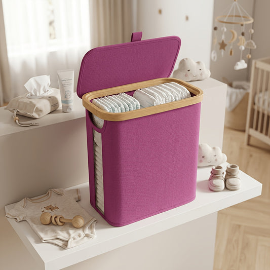 Foldable Bamboo Storage Organizer - Water-Resistant Space-Saving Design – main product image