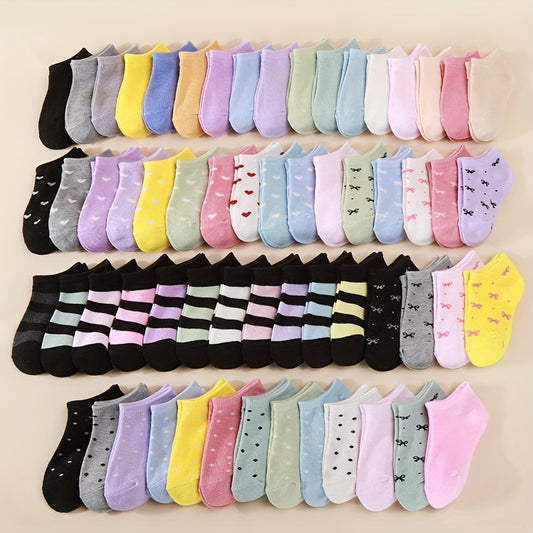 Girls' Bowknot Ankle Socks - 10/20-Pair Options – main product image