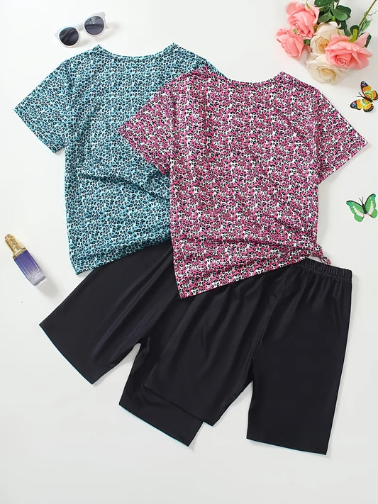 Girls' Butterfly Outfit Set - Short Sleeve Spring – main product image