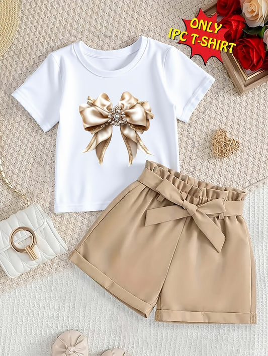Girls' Cartoon T-Shirt - Short Sleeve – White option – main product image